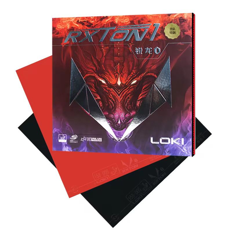 LOKI Rxton 1 Special Table Tennis Rubber – Sticky Surface with Kunlun Sponge | High Spin & Speed Performance | ITTF Approved