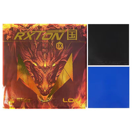 LOKI Rxton IX Table Tennis Rubber – Hyper Energy X Sponge, High Spin & Arc Control, Professional Ping Pong Rubber (Black, ITTF Approved)