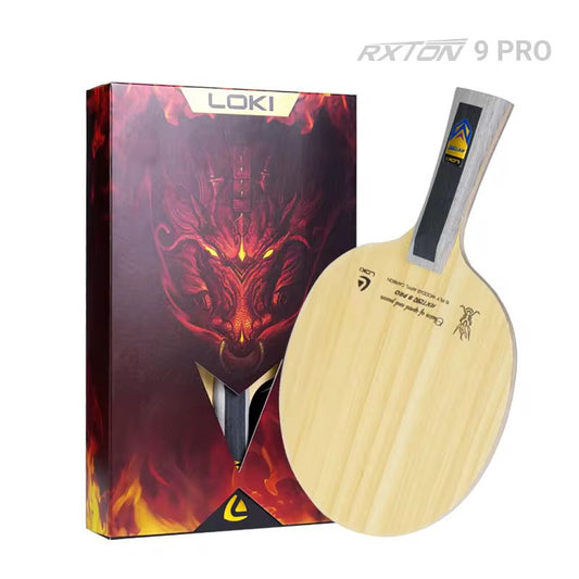LOKI Rxton 9 Pro Table Tennis Blade – 5 Wood + 2 Basalt Carbon | Speed & Power for Advanced Players