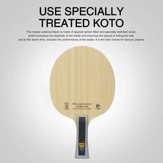 LOKI Rxton 9 Pro Table Tennis Blade – 5 Wood + 2 Basalt Carbon | Speed & Power for Advanced Players