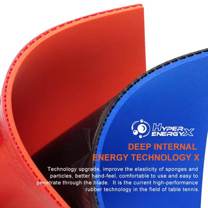 LOKI Rxton VII Table Tennis Rubber – High Speed & Spin, Kunlun Energy Sponge, Hyper Energy X Technology (Red/Black, ITTF Approved)