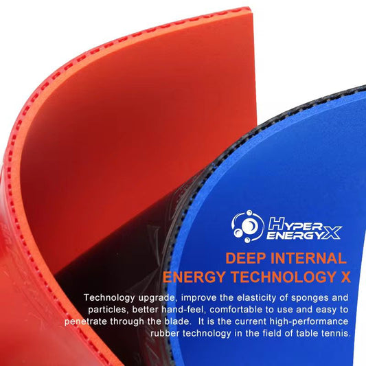 LOKI Rxton VII Table Tennis Rubber – High Speed & Spin, Kunlun Energy Sponge, Hyper Energy X Technology (Red/Black, ITTF Approved)