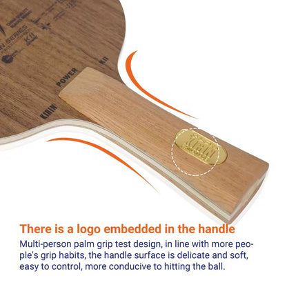 Loki Kirin K11 Walnut Carbon Power Blade – 5 Ply Wood + 2 Carbon Offensive Table Tennis Blade