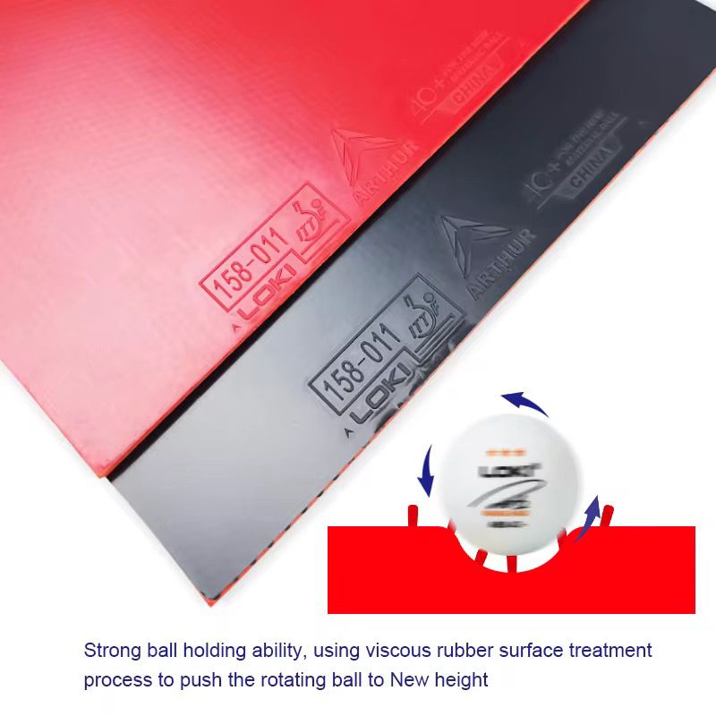 LOKI Arthur China Table Tennis Rubber – ITTF Approved | Super Sticky High Spin & Control Rubber for Professional Players