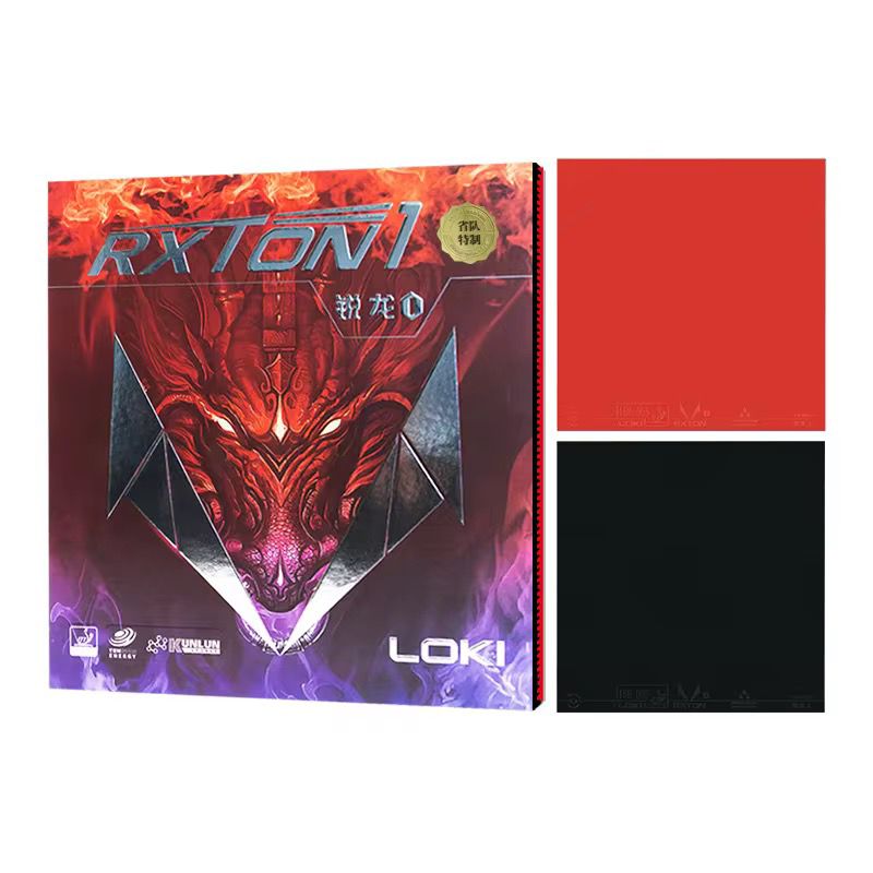 LOKI Rxton 1 Special Table Tennis Rubber – Sticky Surface with Kunlun Sponge | High Spin & Speed Performance | ITTF Approved