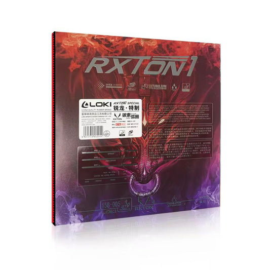 LOKI Rxton 1 Special Table Tennis Rubber – Sticky Surface with Kunlun Sponge | High Spin & Speed Performance | ITTF Approved