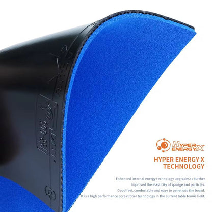 LOKI Rxton 3 Pro Blue Sponge Table Tennis Rubber – High Spin, Power & Precision (Black, 2.1mm, 40° Hardness)