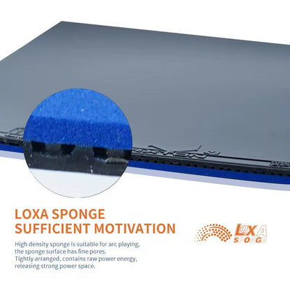 LOKI Rxton 5 Pro Table Tennis Rubber – Blue Sponge | High Spin, Power & Control for Advanced Players