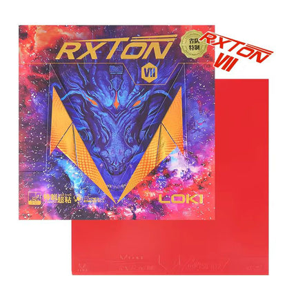 LOKI Rxton VII Table Tennis Rubber – High Speed & Spin, Kunlun Energy Sponge, Hyper Energy X Technology (Red/Black, ITTF Approved)