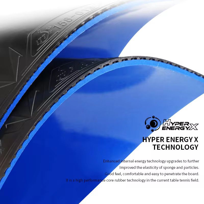 LOKI Rxton IX Table Tennis Rubber – Hyper Energy X Sponge, High Spin & Arc Control, Professional Ping Pong Rubber (Black, ITTF Approved)