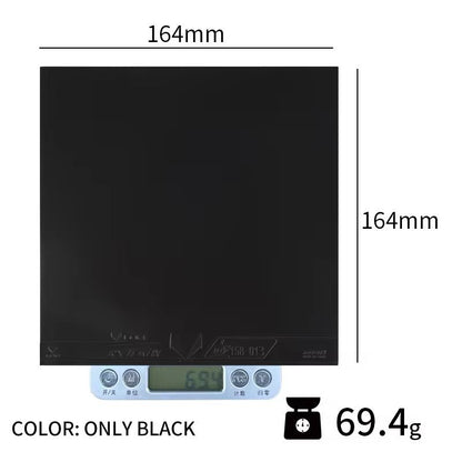 LOKI Rxton IX Table Tennis Rubber – Hyper Energy X Sponge, High Spin & Arc Control, Professional Ping Pong Rubber (Black, ITTF Approved)