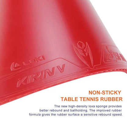 LOKI Kirin K5 Table Tennis Rubber (Non-Sticky, 37° Hardness, High Spin & Arc Control, ITTF Approved)