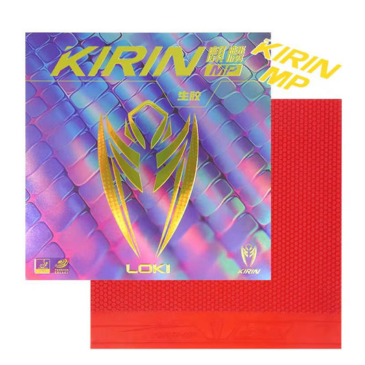 LOKI Kirin MP Table Tennis Rubber | High Elastic NEGH Sponge | ITTF Approved Pips-Out Rubber for Fast Attack & Spin Control | (Red/Black), 1.8mm