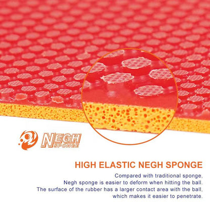 LOKI Kirin MP Table Tennis Rubber | High Elastic NEGH Sponge | ITTF Approved Pips-Out Rubber for Fast Attack & Spin Control | (Red/Black), 1.8mm