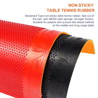 LOKI Kirin MP Table Tennis Rubber | High Elastic NEGH Sponge | ITTF Approved Pips-Out Rubber for Fast Attack & Spin Control | (Red/Black), 1.8mm