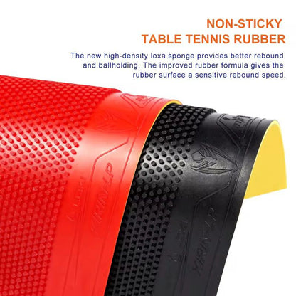 LOKI Kirin LP Long Pips Table Tennis Rubber – ITTF Approved Defensive Rubber for Maximum Control & Disturbance (1.0mm, Red/Black)