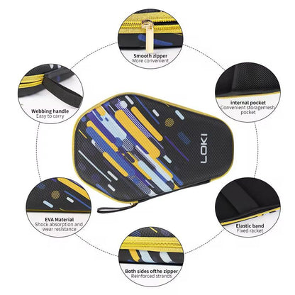LOKI Premium Hard Shell Table Tennis Racket Case – Shockproof EVA Ping Pong Paddle Cover with Ball Storage