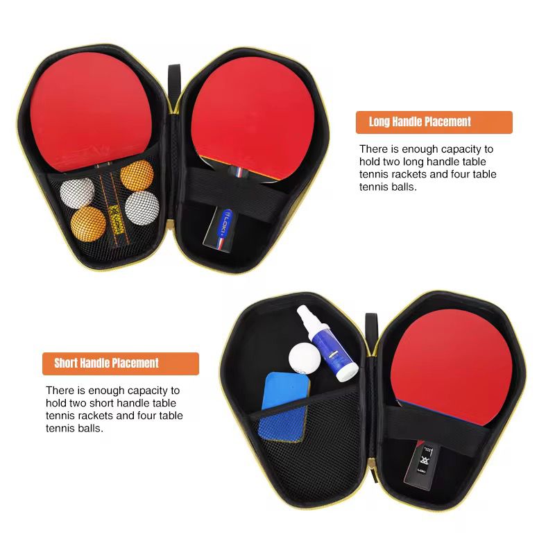 LOKI Premium Hard Shell Table Tennis Racket Case – Shockproof EVA Ping Pong Paddle Cover with Ball Storage