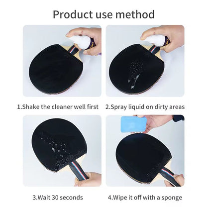 LOKI Table Tennis Racket Rubber Spray Cleaner (100ml) Long-Lasting Grip & Protection