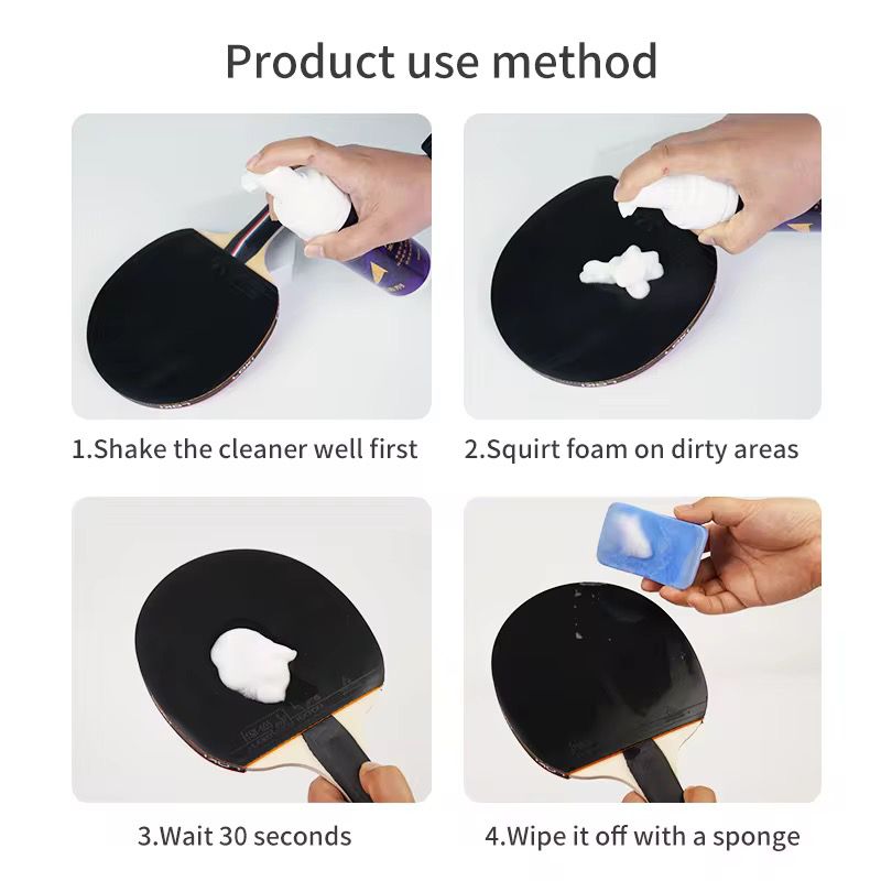 LOKI Rxton 200ml Foam Table Tennis Rubber Cleaner – Long-Lasting Cleaning & Protection Spray for Ping Pong Racket Rubbers