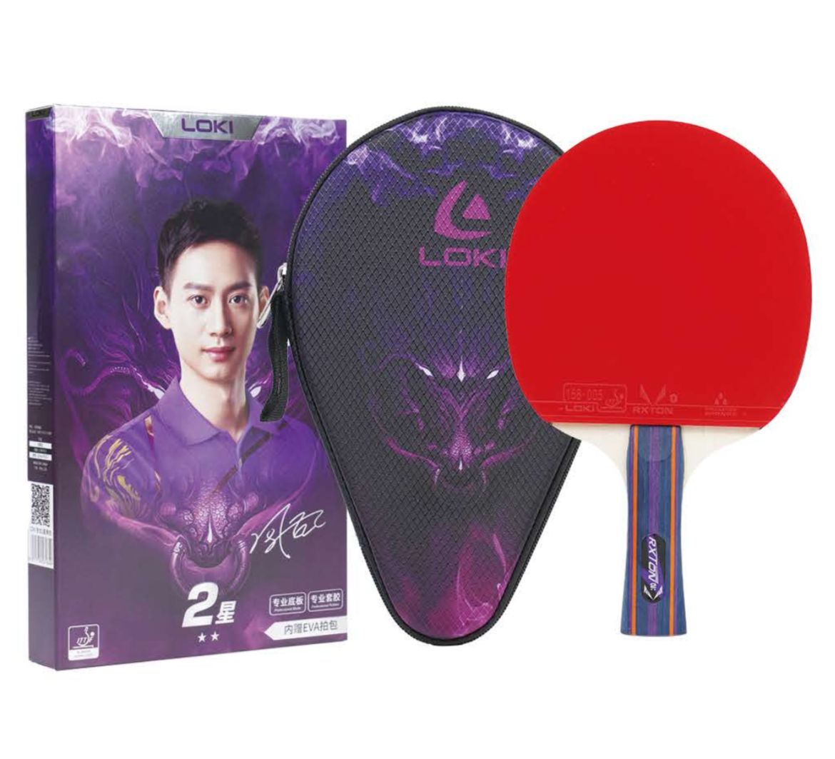 LOKI R2 Star Table Tennis Racket with Case | Beginner to Intermediate Professional Racket for Speed, Spin & Control