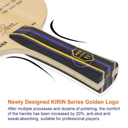 Loki Kirin K3 Table Tennis Blade | 5 Ply Wood + 2 Nano Carbon | Professional Offensive Blade for Speed & Power
