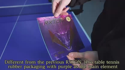 LOKI Rxton 3 Pro Blue Sponge Table Tennis Rubber – High Spin, Power & Precision (Black, 2.1mm, 40° Hardness)