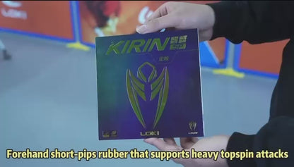 LOKI Kirin SP Short Pips Table Tennis Rubber – ITTF Approved, High-Speed Attack with LOXA Sponge (Red/Black, 2.1mm)