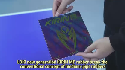 LOKI Kirin MP Table Tennis Rubber | High Elastic NEGH Sponge | ITTF Approved Pips-Out Rubber for Fast Attack & Spin Control | (Red/Black), 1.8mm